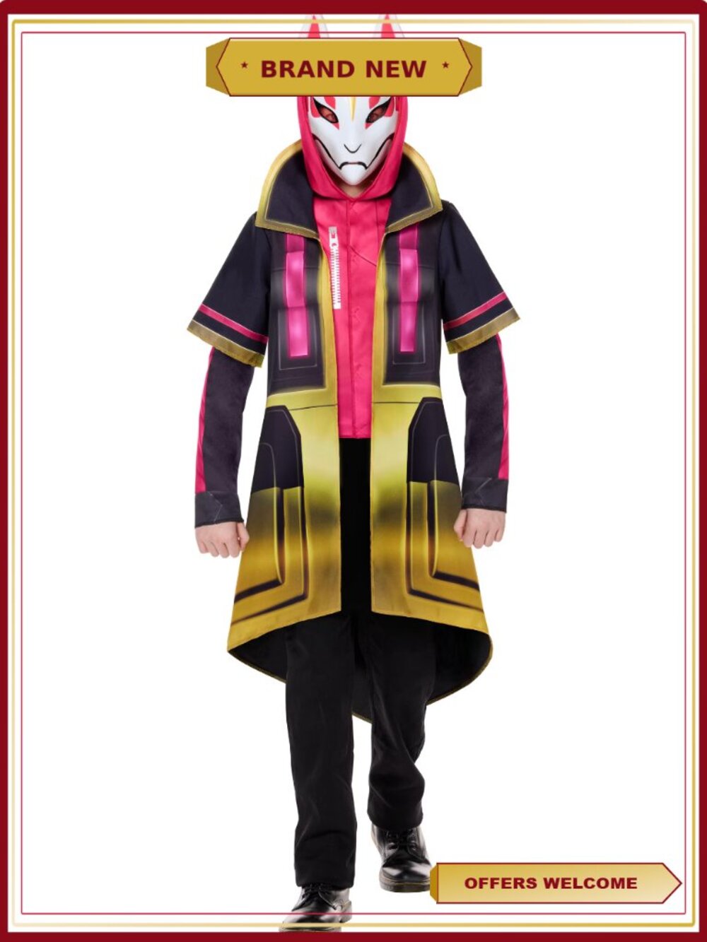 Fortnite Drift 2-Piece Halloween Costume Kids Boys Size M